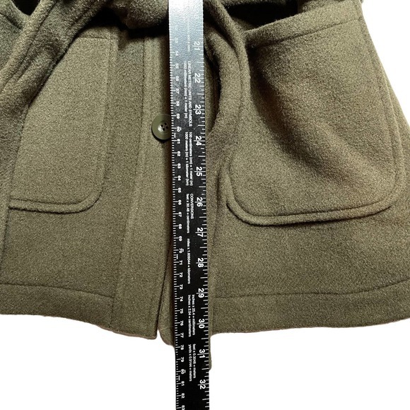 & Other Stories Olive Green Utility Jacket Shacket Wool Size XS - Picture 6 of 7